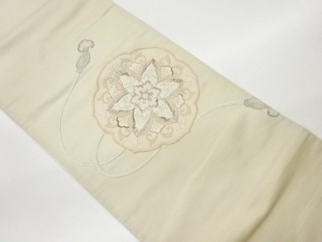 リサイクル　鏡裏模様刺繍袋帯